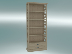 Bücherregal Cambridge mit 2 Schubladen groß (Grey Oak)