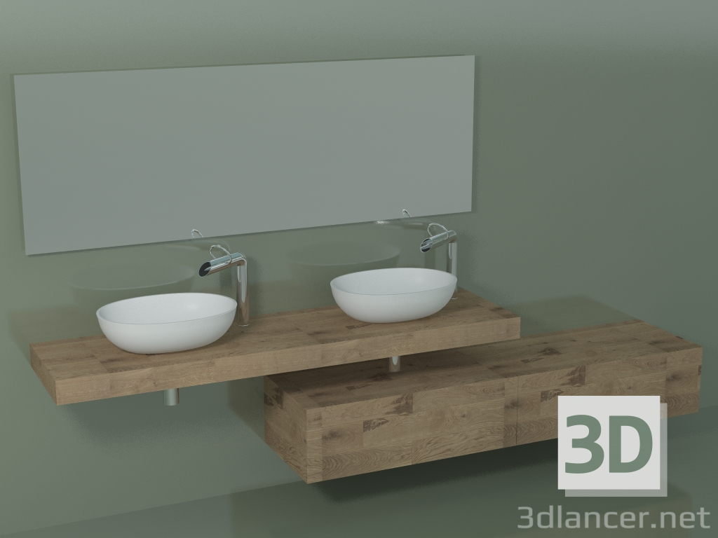 Modelo 3d Sistema de decoração de banheiro (D13) - preview