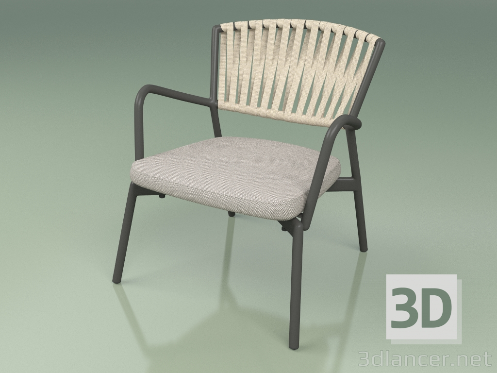 3d model Silla con asiento blando 127 (Belt Sand) - vista previa