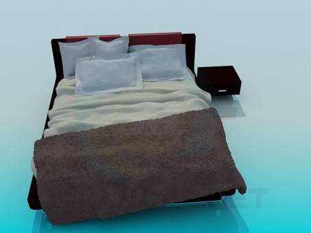 3D Modell Bett - Vorschau