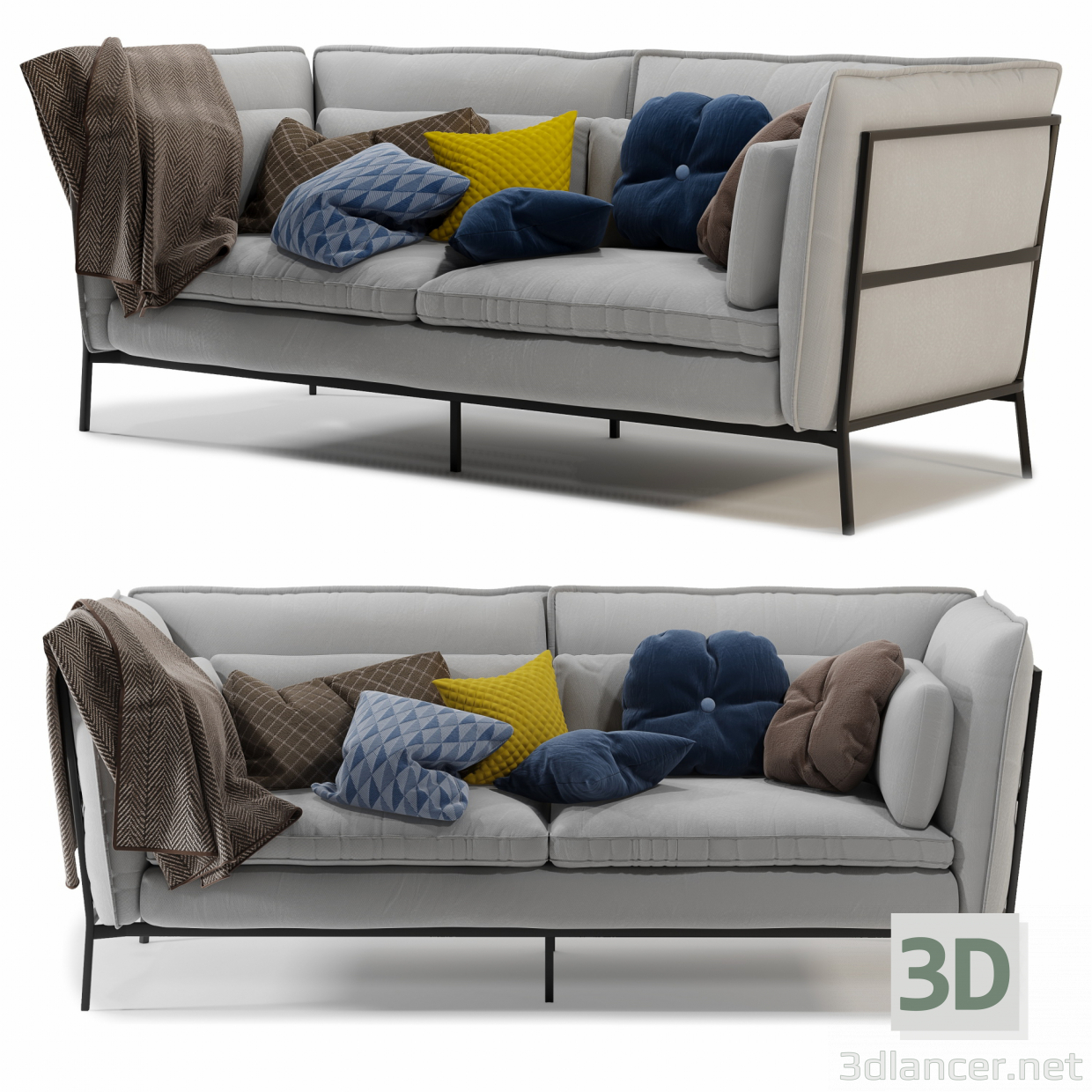 modello 3D di Divano Cappellini BASKET 011 comprare - rendering