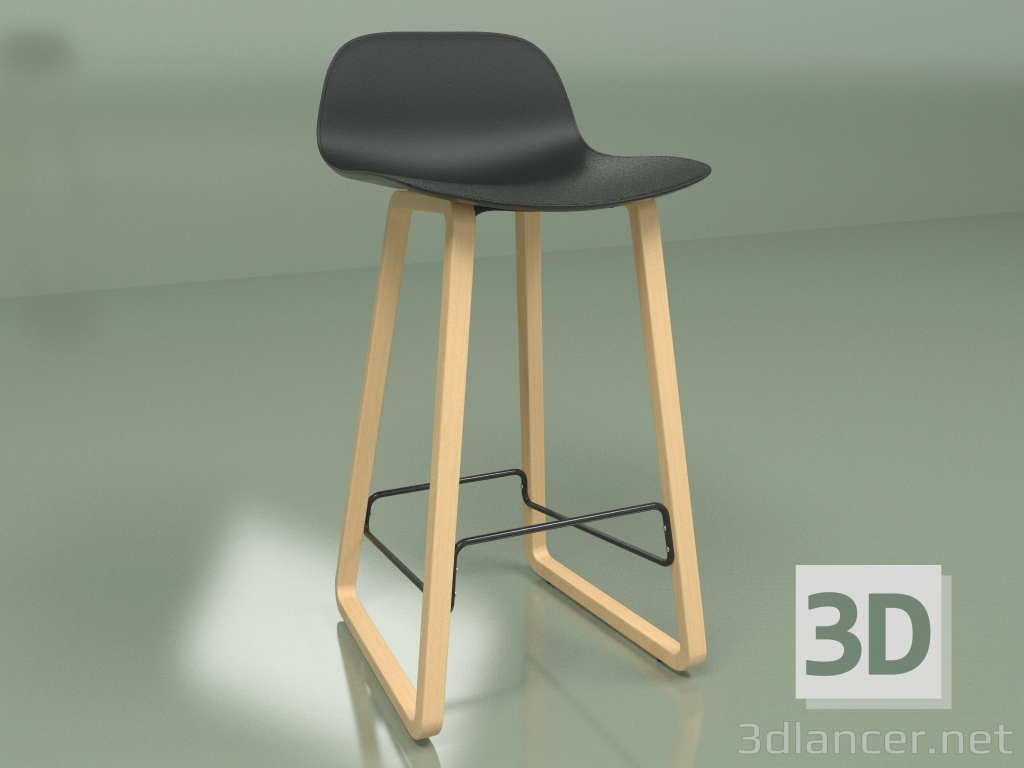 3d model Bar stool Catina wooden - preview