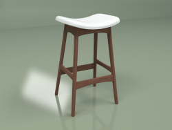 Silla semi-bar Allegra altura 67 (nogal macizo, blanco)