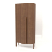 3D Modell Garderobe mit langen Griffen (ohne Rundung) B 01 (800x300x1800, Holzbraun hell) - Vorschau