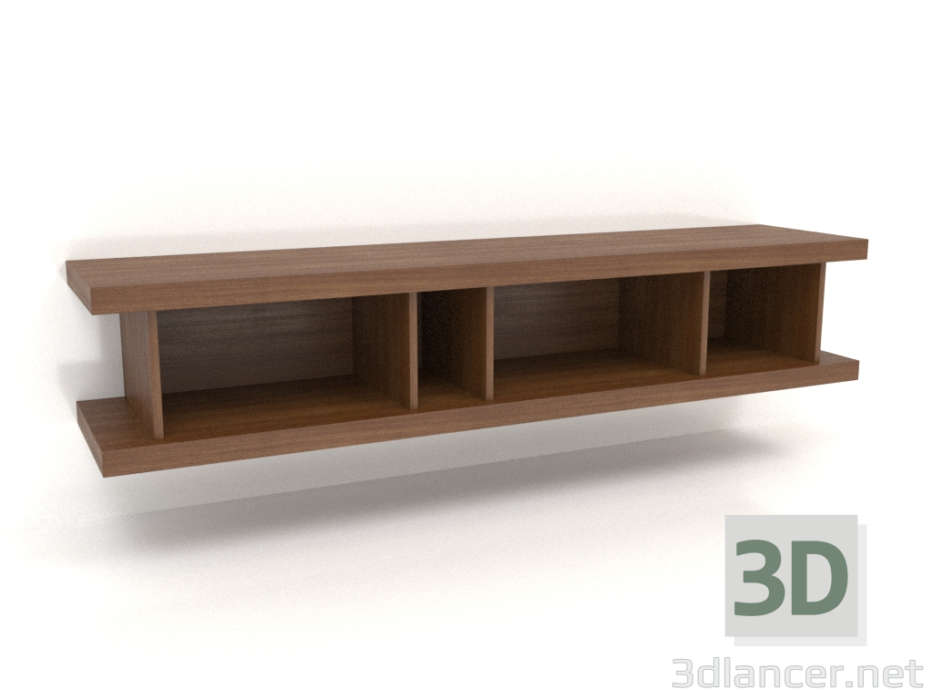 3d model Mueble de pared TM 13 (1800x400x350, madera marrón claro) - vista previa