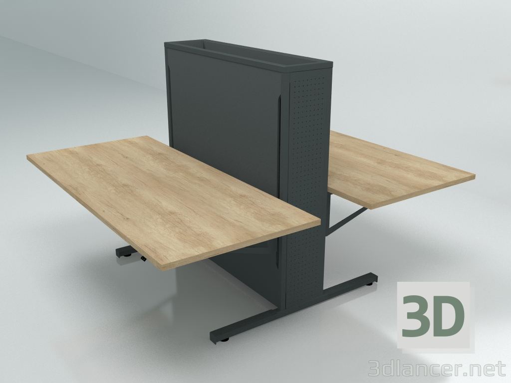 3D Modell Arbeitstisch Flow FLW18 (1800x1900) - Vorschau