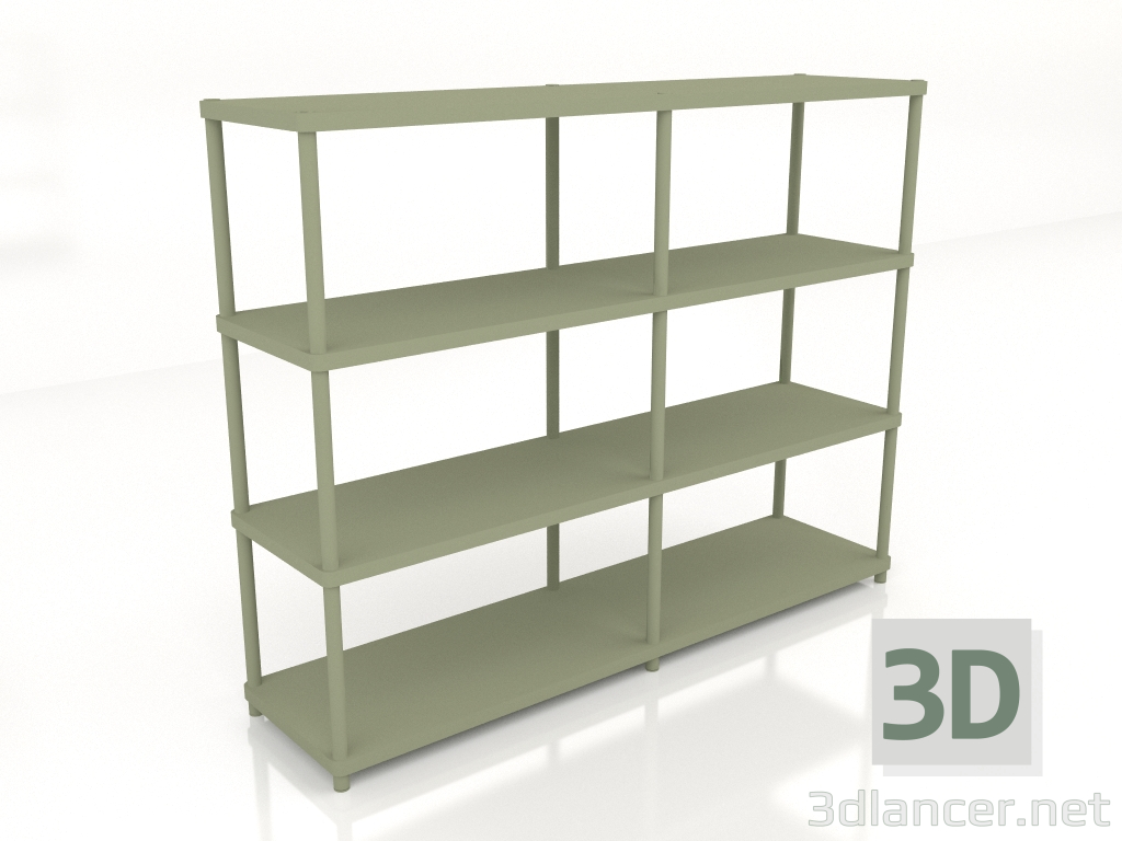 3d model Librería sobre pilotes SIR23 (1600x400x1264) - vista previa