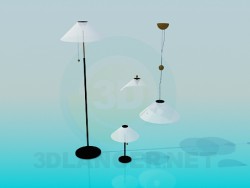 Lampadaires et lampes ensemble