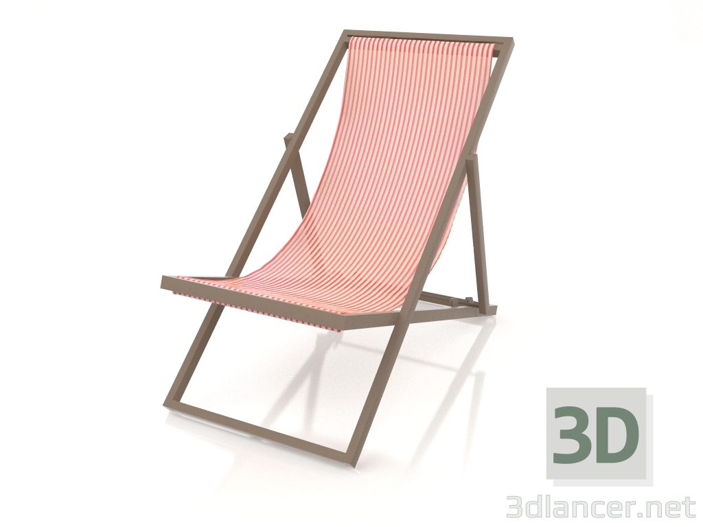 modello 3D Sedia a sdraio (Bronzo) - anteprima