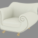 3d model Sillón de cuero en estilo art-deco A210 - vista previa