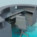 Modelo 3d A mesa semi circular - preview