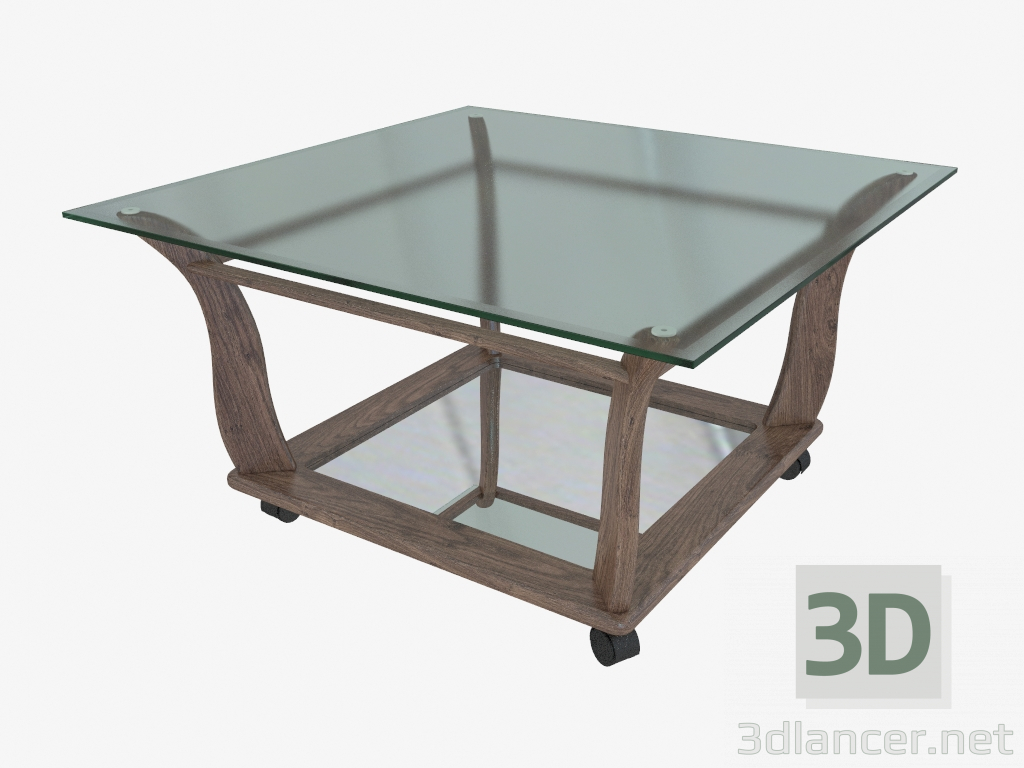 3d model Mesa de centro cuadrada - vista previa