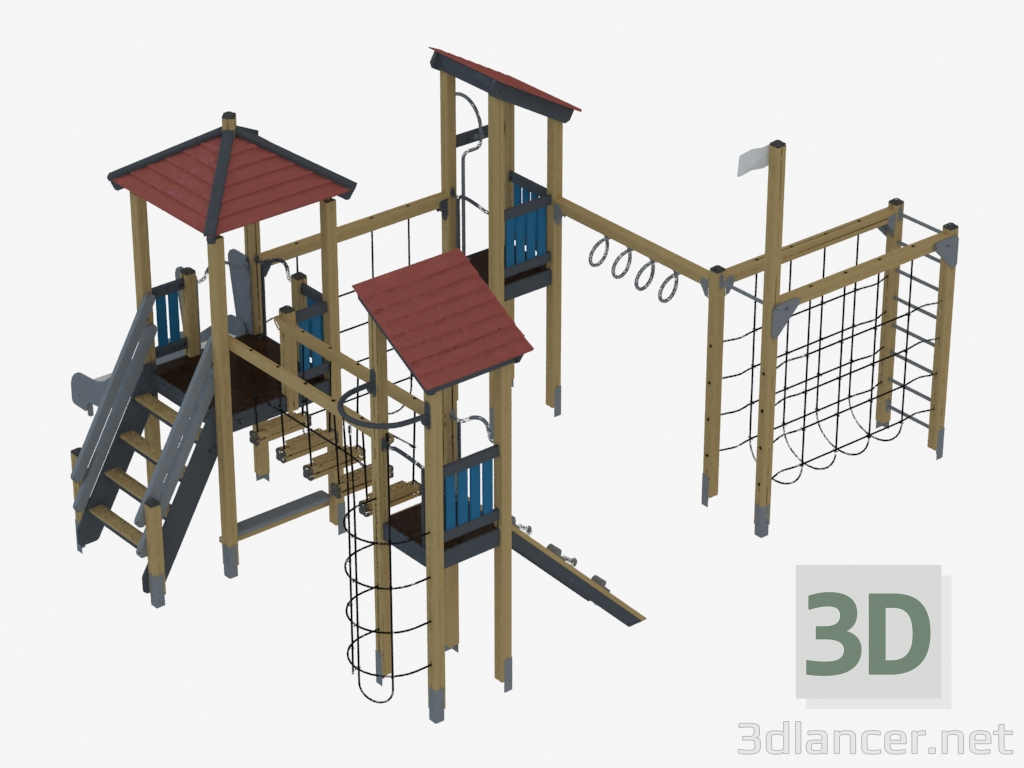 3d model Complejo de juegos para niños (K1407) - vista previa