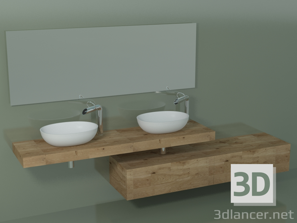 Modelo 3d Sistema de decoração de banheiro (D14) - preview