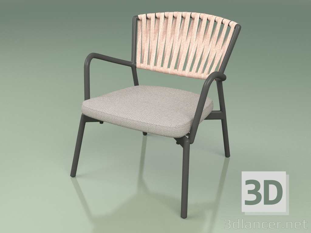 3d model Silla con asiento blando 127 (Belt Rose) - vista previa