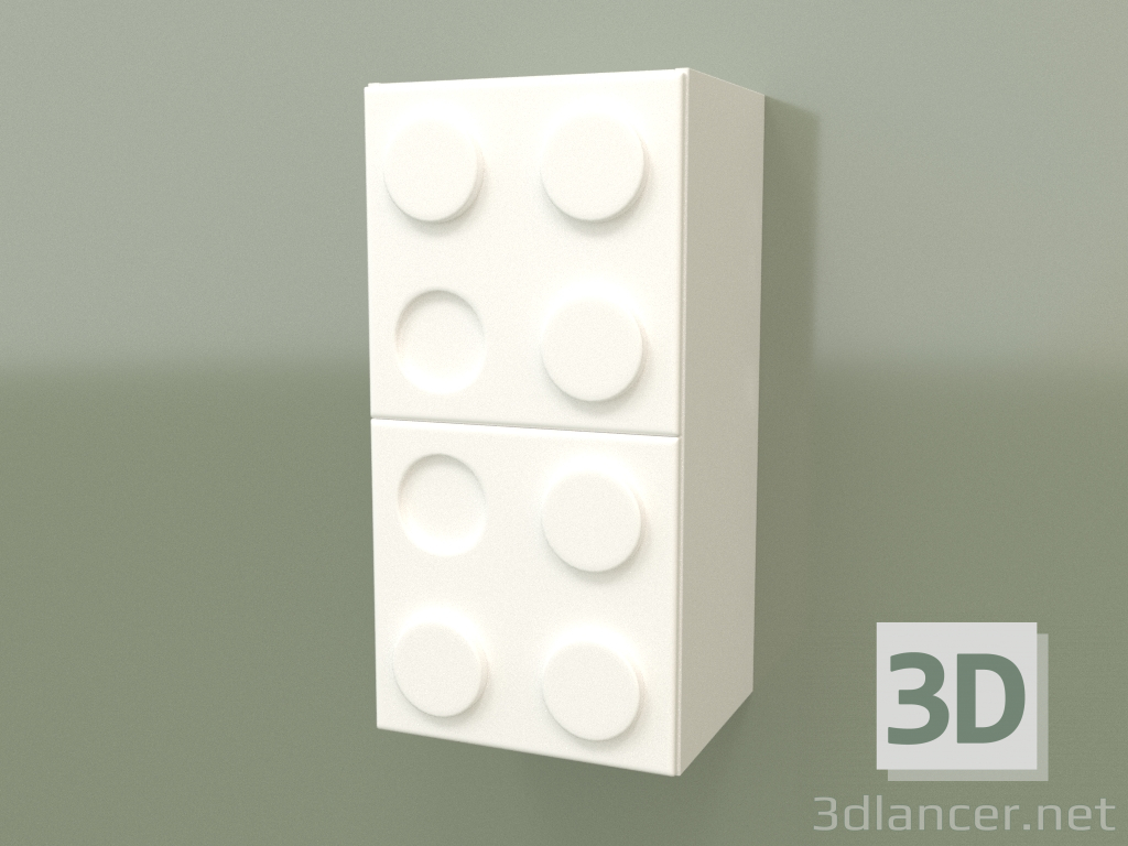 3d model Estante de pared vertical (blanco) - vista previa