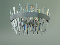 Lampadario a soffitto Steccato 10111-6 (Strotskis satinato-nichel-cristallo trasparente)