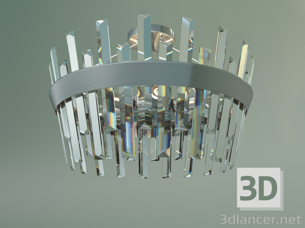 Modelo 3d Candelabro de teto Steccato 10111-6 (Strotskis de cristal claro de níquel acetinado) - preview