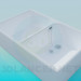 3d model Lavabo doble grande - vista previa