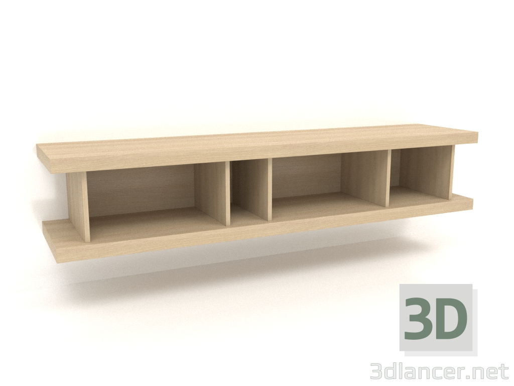 modello 3D Pensile TM 13 (1800x400x350, legno bianco) - anteprima