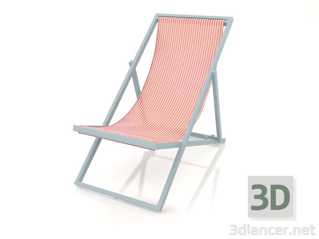 3d model Chaise longue (Gris azul) - vista previa