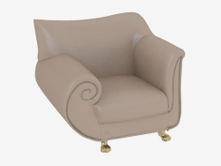 Fauteuil cuir en style art-déco A210r