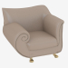 3d model Armchair leather in art-deco style A210r - preview