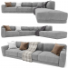 3d Paris Seoul Sofa Poliform model buy - render