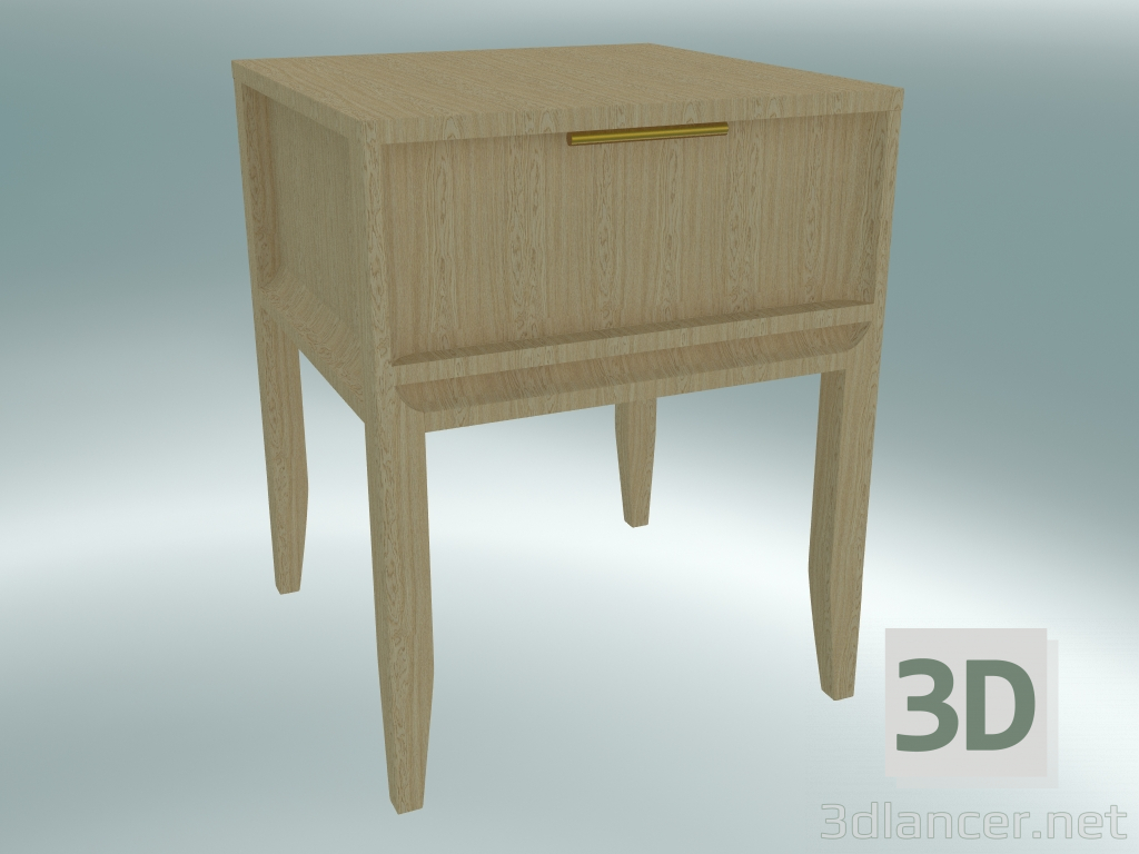 modello 3D Comodino piccolo (rovere chiaro) - anteprima