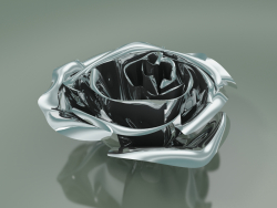 Elemento Decorativo Rosa (D 10cm, Platina)