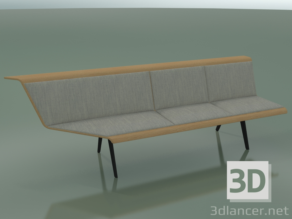 modello 3D Modulo angolare triplo Waiting 4552 (90 ° a destra, effetto rovere) - anteprima