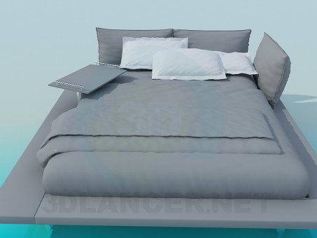 3D Modell Bett - Vorschau