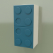 3d model Wall mounted vertical shelf (Turquoise) - preview