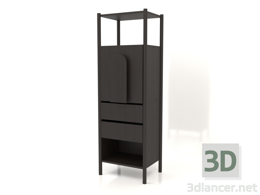 3d модель Стелаж ST 05 (600х450х1800, wood brown dark) – превью