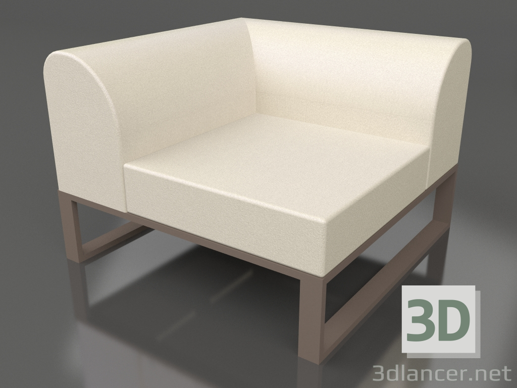 3d model Corner module left (Bronze) - preview