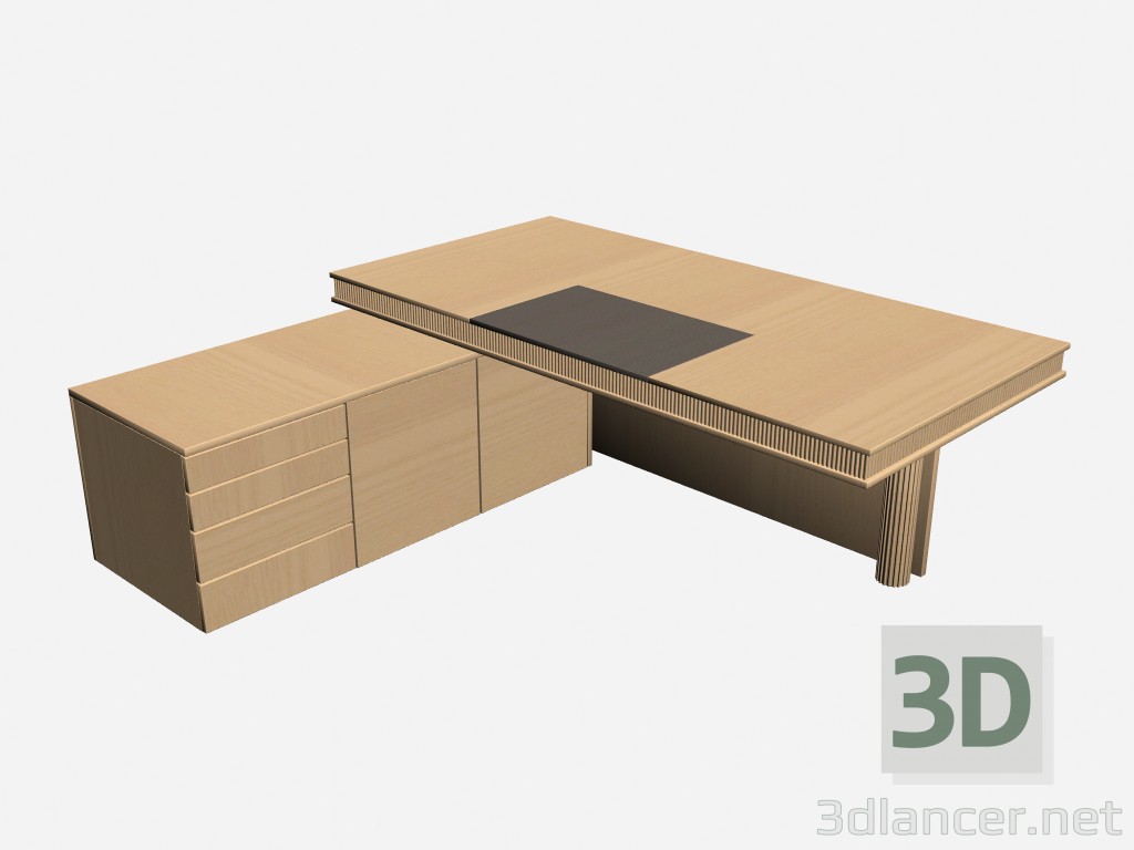 modèle 3D Jean Noel Bureau scrivania lineare - preview