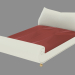 3d model Double bed with leather upholstery W210 - preview