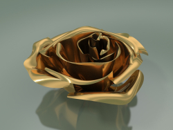 Elemento Decorativo Rosa (D 10cm, Dourado)