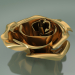 Modelo 3d Elemento Decorativo Rosa (D 10cm, Dourado) - preview