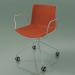 3d model Silla 0462 (4 ruedas, con reposabrazos, con tapizado delantero, polipropileno PO00101) - vista previa