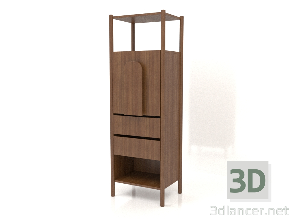 3D Modell Regal ST 05 (600x450x1800, Holzbraun hell) - Vorschau