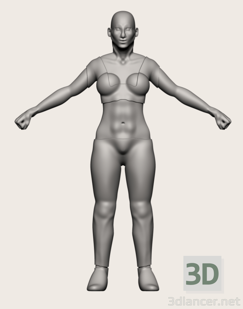 3d model Mucama - vista previa