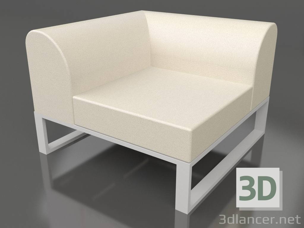 3d model Módulo esquinero izquierdo (Gris) - vista previa