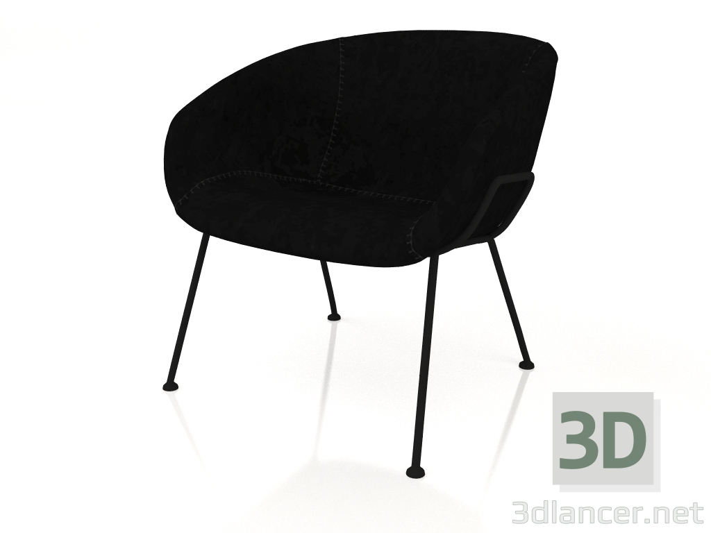 modèle 3D Chaise de repos Feston (noir) - preview