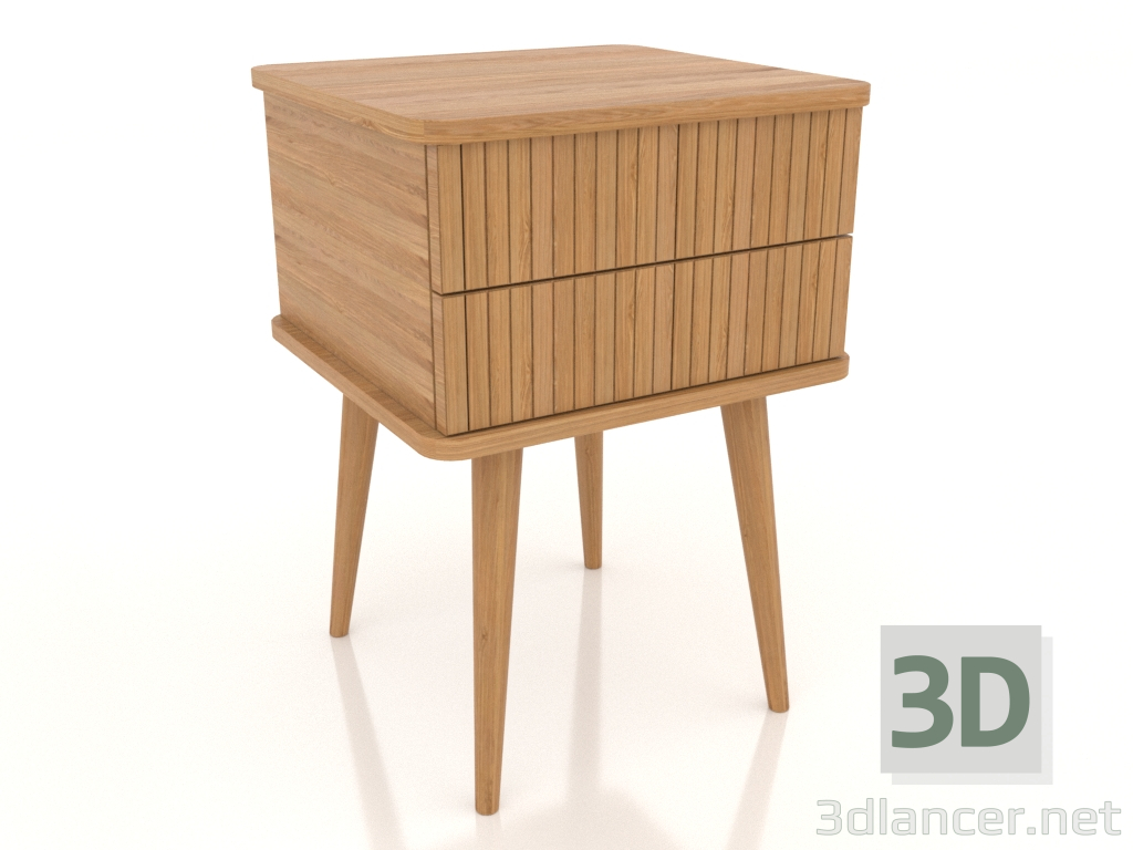 3d model Bedside table STAND DUO 420 mm (natural oak) - preview