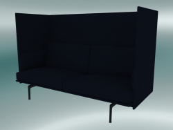 Double sofa with high back Outline (Vidar 554, Black)