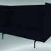 3D Modell Doppelsofa mit hoher Rückenlehne Outline (Vidar 554, Schwarz) - Vorschau