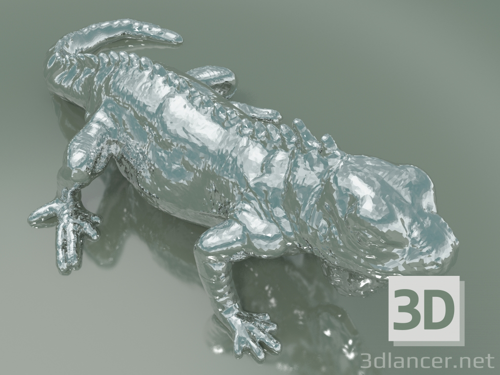 3D Modell Dekorelement Keramik Igua (Platin) - Vorschau