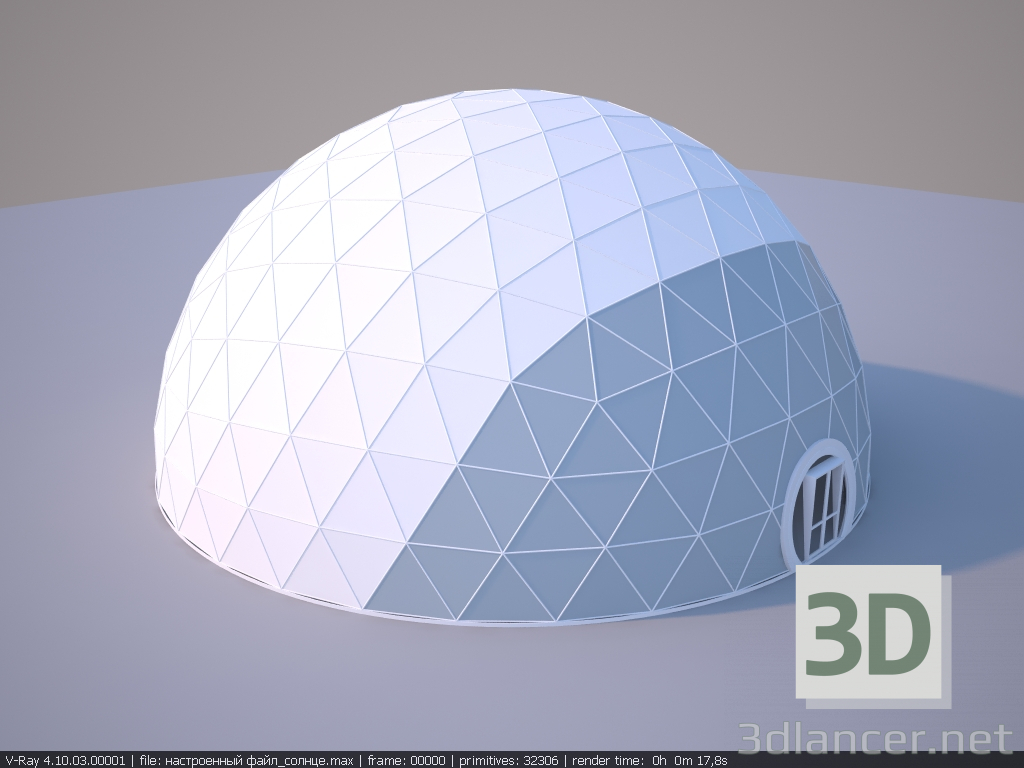 Modelo 3d Geokupol 20x20 - preview