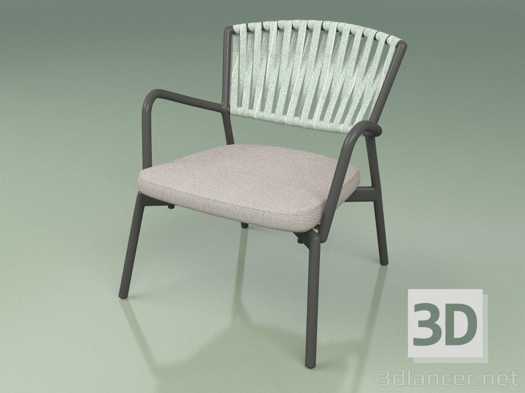 3d model Silla con asiento blando 127 (Belt Mint) - vista previa